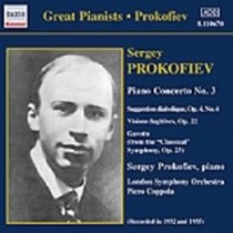 Concerto x pf n.3 op.22, Visioni fuggitive op.22, Suggestion diabolique op.4 n.4  PROKOFIEV SERGEI