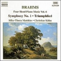 Opere x pf a 4 mani (integrale) Vol.6: Sinfonia n.1 op.68, Triumphlied op.55  BRAHMS JOHANNES