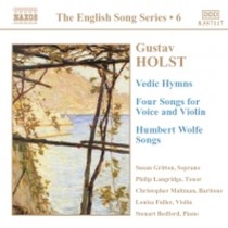 Vedic Hymns, 4 Songs per voce e violino, Humbert Wolf Songs  HOLST GUSTAV