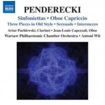 Sinfoniette, Capriccio per oboe, Serenata, Intermezzo, 3 Pezzi in stile antico  PENDERECKI KRZYSZTOF