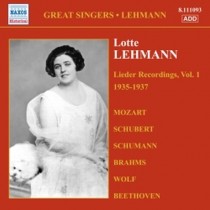 Lieder Recordings, Vol. 1 (1935-1937)  LEHMANN LOTTE