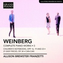 Opere per pianoforte (integrale), Vol.3  WEINBERG  MIECZYSLAW