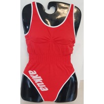 COSTUME AKKUA "MITI" INTERO AQUAFITNESS PALESTRA ROSSO/BIANCO XL