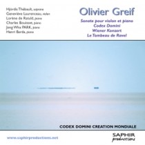 Sonata per violino e pianoforte, Codex Domini, Wiener Konzert  GREIF OLIVIER