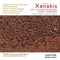 Zyia, Persephassa, 6 Chansons grecques, Psappha  XENAKIS IANNIS