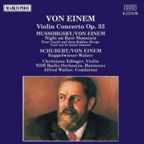 Concerto x vl op.33, Trascrizioni da MUSSORGSKY Notte sul monte calvo, SCHUBERT  VON EINEM
