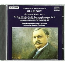 Opere x orchestra vol.3, Intermezzo romantico op.69, Overture n.2 su 3 temi grec  GLAZUNOV ALEXANDER KOSTANTINOVICH