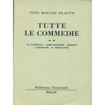 Tutte Le Commedie Ii Tito Maccio Plauto Rizzoli 