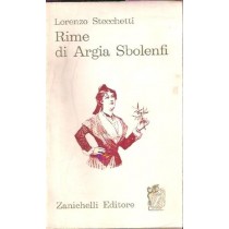 Rime Di Argia Sbolenfi Sconosciuto Zanichelli 