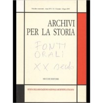 Archivi Per La Storia Anno Xvi N 1 - Gennaio 2013 Aa.Vv. Mucchi Editore 