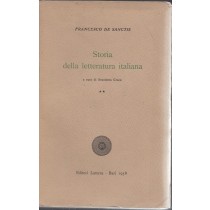 Storia Della Letteratura Italiana Vol. Ii. A Cura Di Benedetto Croce Francesco De Sanctis Laterza 
